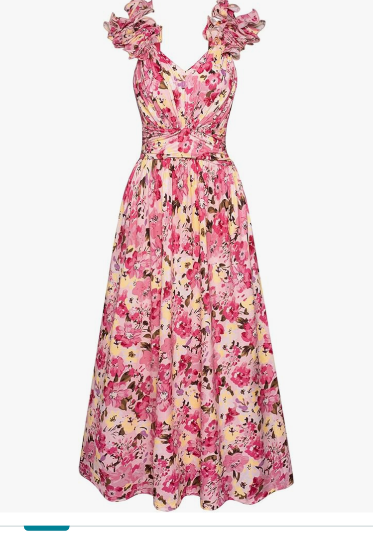 GRACE KARIN 2025 Women's Summer Floral Print Dress Sleeveless Casual Flowy Sundress A Line Ruffle Wedding Guest Outfit, S GRACE KARIN 2025 Women's Summer Floral Print Dress Sleeveless Casual Flowy Sundress A Line Ruffle Wedding Guest Outfit, S