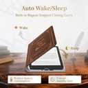 Magnetic Detachable Book Cover Case for 7" Kindle Paperwhite 12th Gen 2024 and Kindle Colorsoft Signature Edition, Slim PU Leather Case with Auto Wake/Sleep (Brown Magic)