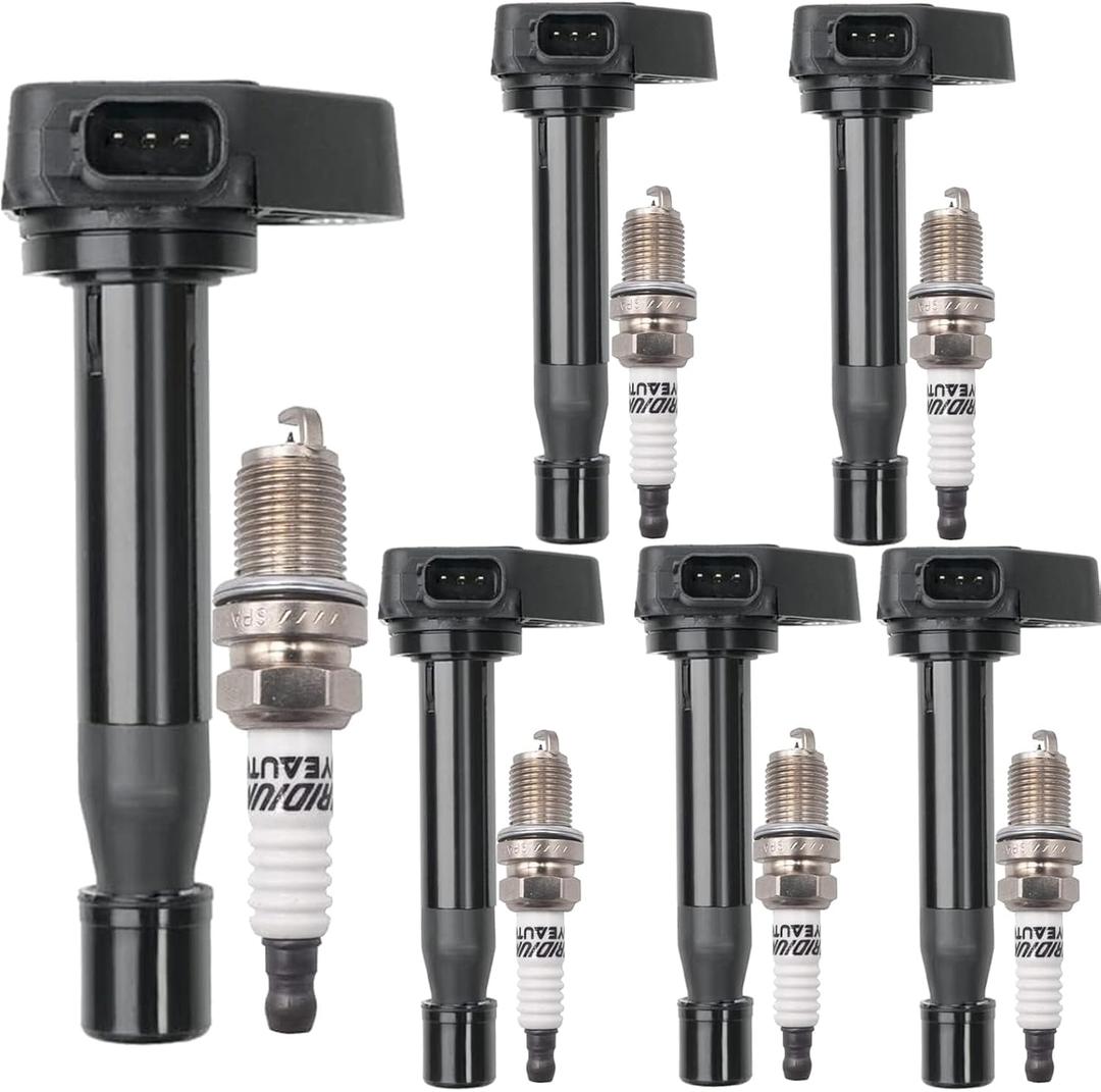 UF242 Ignition Coil Pack 30520-P8E-A01 and Iridium Spark Plugs 4503 Set of 6 Fit For Honda Accord 2000-2007 Odyssey 1999-2007 2008-2010 EX LX Pilot 2003-2008 Ridgeline 2006-2008 Acura MDX TL V6 UF242 Ignition Coil Pack 30520-P8E-A01 and Iridium Spark Plugs 4503 Set of 6 Fit For Honda Accord 2000-2007 Odyssey 1999-2007 2008-2010 EX LX Pilot 2003-2008 Ridgeline 2006-2008 Acura MDX TL V6
