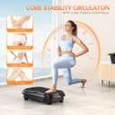 Vibration Plate Exercise Machine Weight Loss, Whole Body Vibration Plate for Lymphatic Drainage, 180 Adjustable Speeds Vibrating Plate Fitness Platform for Women Men