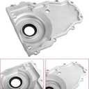 LS Front Timing Cover with w/Crank Gasket and Bolts Set Compatible with LS2 LS3 Gen 4 LSx 4.8L 5.3L 6.0L 6.2L, Cast Aluminum, 12633906, 12600326