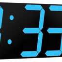 Digital Wall Clock, Oversize Led Digital Clock Large Display with Auto Dimmer, Huge Countdown Timer with Remote Control, 27" Wide Display, 6 Digits, Wall Mount, Date and Temperature(Ice Blue)