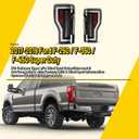 LED Tail Lights Compatible with 2017-2019 FORD F250 F350 F450 (Super Duty) Sequential Turning Light & DRL Tail Lamps Replacement Assembly 1 Pair (Black Housing/Smoke Lens)