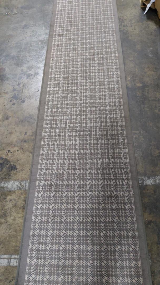 120"x 28" HallWay Rug Dark Grey And Grey