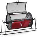 7.09" x 4.72" Small Raffle Drum Upgraded Ticket Spinner Holds 600 Tickets Raffle Wheel Spinner with Stand Drum Cage for Games Events(Black)