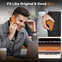 LOHASIC for Samsung Galaxy S25 Plus Case, Classic Leather Luxury Vegan PU Rugged Bumper Non-Slip Grip Shockproof Protective Hard Cover Men Women Phone Case for Galaxy S25+ Plus 5G 6.7" - Brown