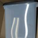 IRIS USA Dog Food Storage Container, 30 lbs & 11 lbs Combo, Cat Food Storage Container, Dog Treat Container, Airtight, Stackable, 2-Cup Scoop, Wheels, Easy Mobility, Black