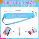 34 Inch Long Mahjong Mat Bag Cute Double Strapped Canvas Drawstring Mahjong Holder Lightweight Outdoor Carrying Bag for Board Games Travel Storage-Mat Not Include(Blue,1 Pc)