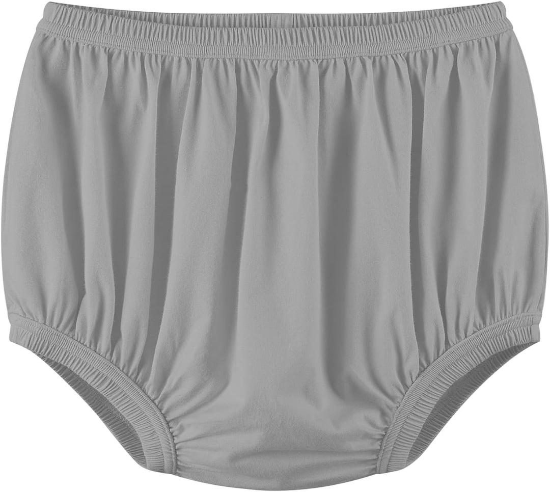 Adult Diaper Cover for Incontinence Noiseless Leak-Protection Underwear Plastic Pants Over Diapers Waterproof Rubber Pants (Gray, Large) (L(Woman Size))