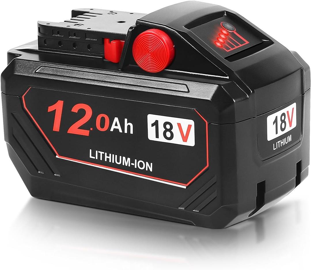 12.0Ah 18V Replacement for Milwaukee M-18 Battery High Capacity