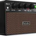 Flatsons FBA-10 Guitar Amp, 10W Mini Electric Guitar Amplifier with Clean/Drive Channel, 6H Working, USB-C Rechargeable, 3.5mm Headphone/AUX Jack, Wireless Portable Amp for Indoor Practice, Traveling