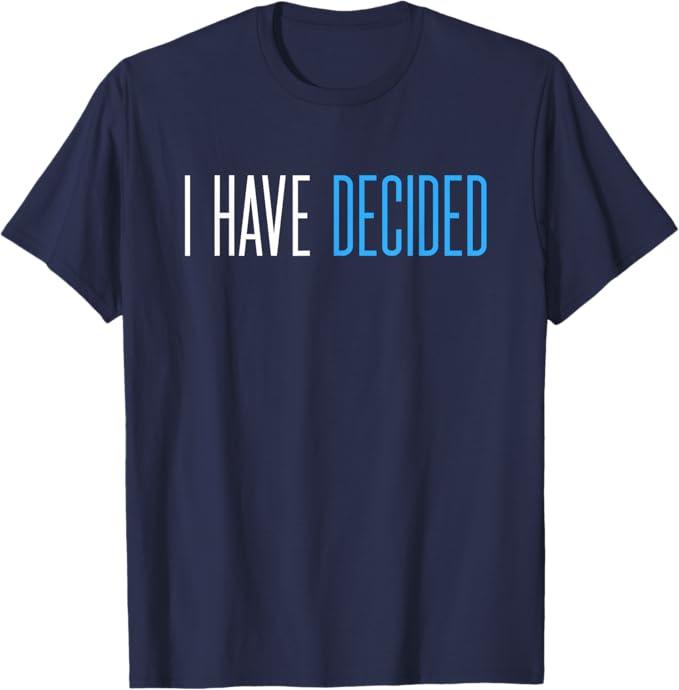 Water Immersion Baptism BAPTIZED; I Have Decided 2-Cor.5:17 T-Shirt Navy Blue Kids S