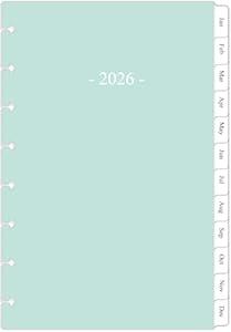 2026 Weekly Planner Refills for 11-Discbound Notebooks, Monthly Tabs, 11-Disc Punches, Letter Size, 8-1/2" x 11"