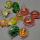 Meooeck 12 Pcs Fruit Stress Relief Toys Watermelon Orange Stress Balls Fidget Toys for Adults Relief Mini Squeeze Fruit Party Favors Cute and Fun for Birthday, Summer, Office, Stuffer Gift