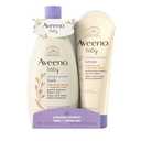 Aveeno Baby Calming Comfort Bath & Body Lotion Set, Nighttime Baby Skin Care Products with Nourishing Oatmeal Plus Relaxing Lavender & Vanilla Scents, Paraben- & Phthalate -Free, 2 Items