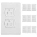 ibasenice Baby Proof Outlet Covers 10 Pack Self-Closing Electrical Socket Protectors with Screws Child Safe Plug Covers for Home Safety