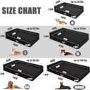 Patas Lague Orthopedic XL Dog Bed Large Sized Dog 42''X28'', Waterproof L Bolster Big Pet Sofa Beds with Removable Washable Cover, Soft Comfortable Pet Couch Crate Mat with Nonskid Bottom, Black
