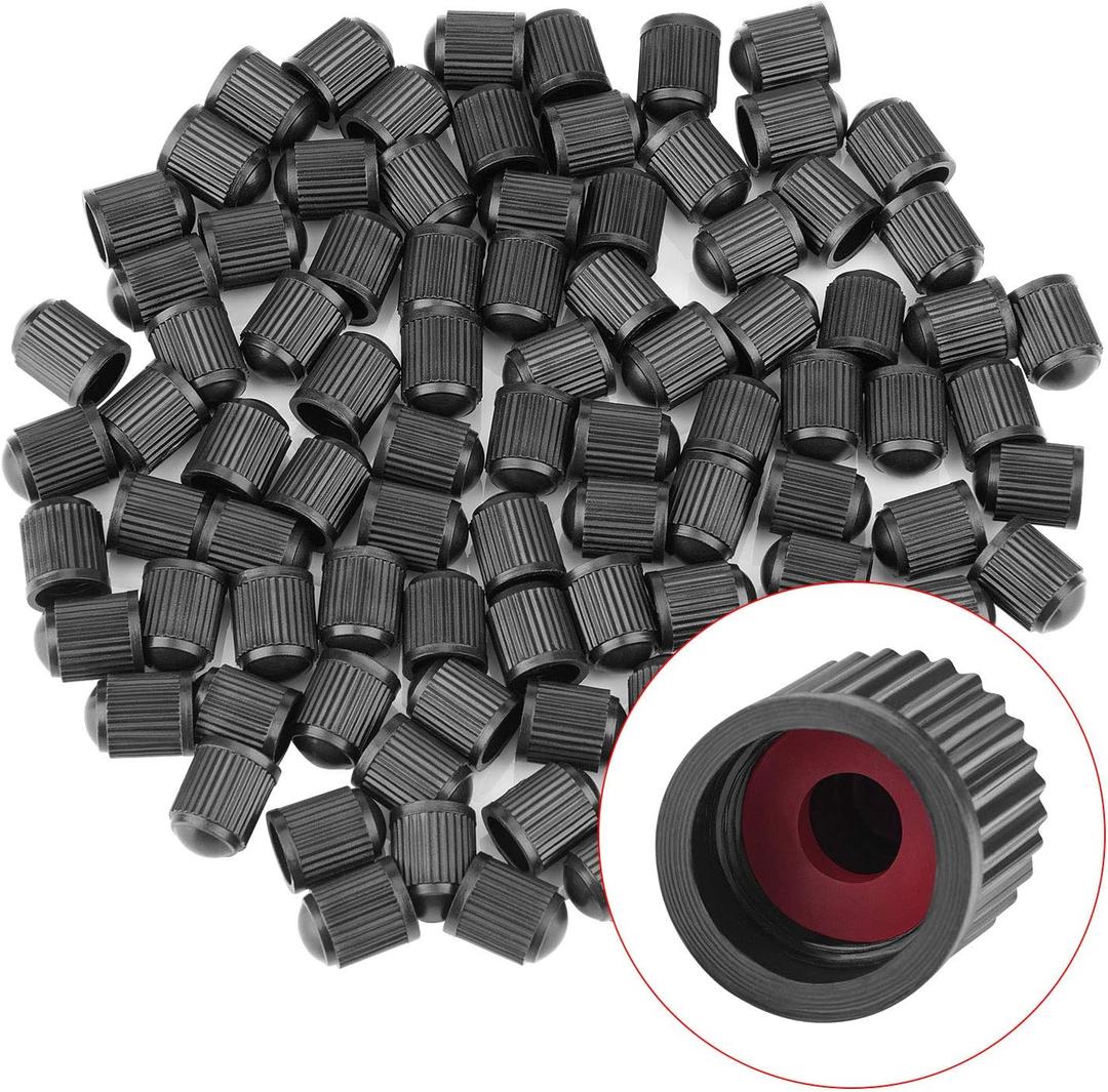 150 Packs Tire Valve Caps, Plastic Valve Stem Caps with O Rubber Ring, Universal Tire Caps for Car, Motorcycles, Trucks, Bicycles and Trolleys
