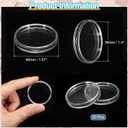 uxcell 20 Pcs 36mm Silver Dollar Coin Holders, Plastic Coin Capsule Covers Acrylic Clear Round Coin Collection Supplies Container for Silver Coin Protectors or NFC Tag