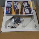 in-Wall TV Box with Flange for Home Theater Installation, Cord Hider for Wall Mounted TV, with 2 Duplex Outlets, Cable Bracket, LV Cable & 1-1/2" ENT Entrance, Ideal for New or Retrofit Job (White)