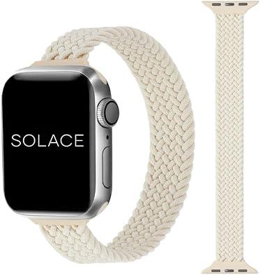Solace Bands Slim Imperium Loop - Compatible with Apple Watch Bands Sport Loop Band for Women and Men, iWatch Bands for 38/40/41MM Ultra, SE and Series 8 7 6 5 4 3 2 1 (  XS, Beige)