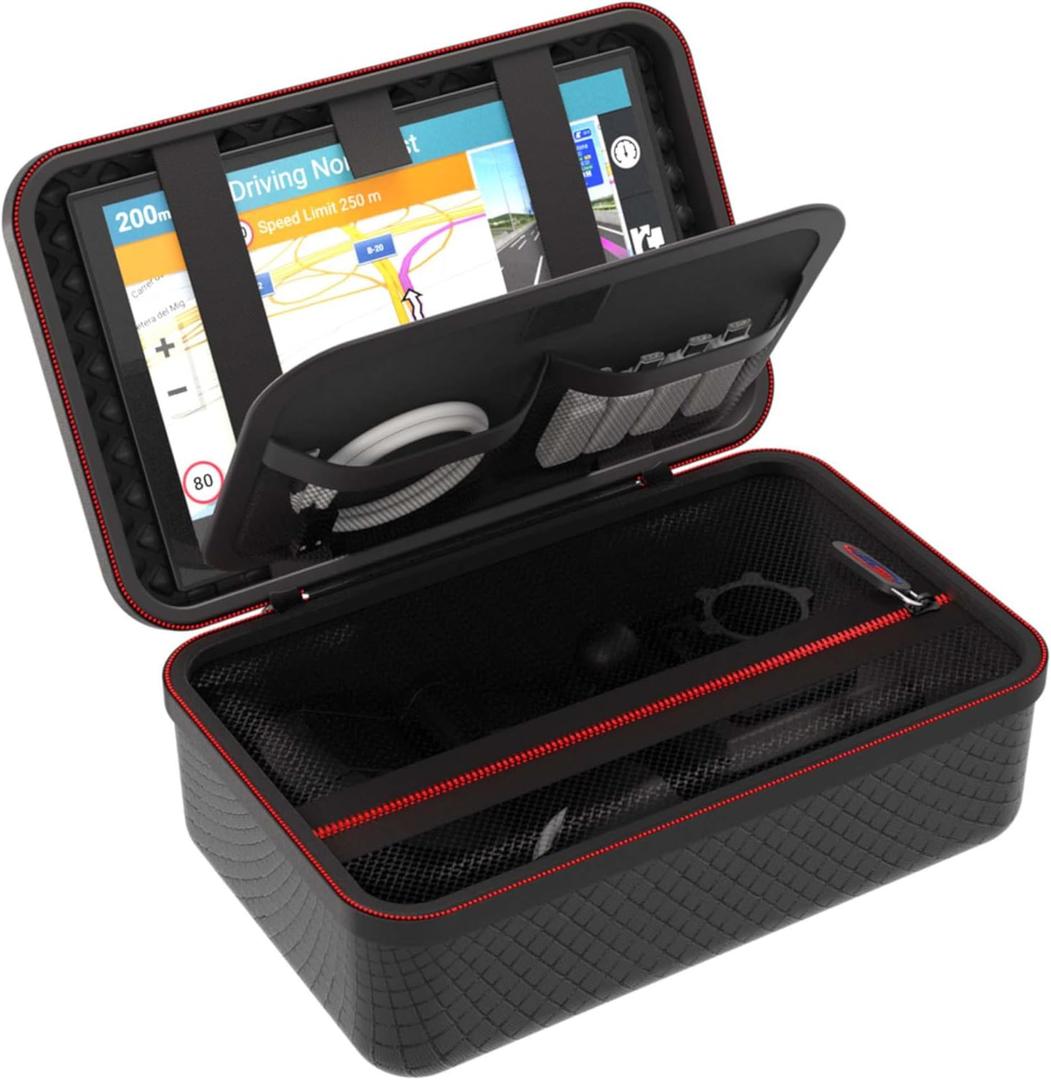 Digicharge Carry Case for 8'' GPS Garmin Drivesmart 86, RV 895, RV 890, Dezl OTR810, Dezl OTR800 8 Inch GPS Case with Storage for All Accessories Inc. Suction Mount