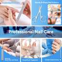 Toenail Clippers for Seniors Thick Toenails, Sharp Toe Nail Clippers Set for Men Women, Heavy Duty Fingernail Clipper Pedicure Tools for Feet, Professional Manicure and Pedicure Kit with Nail Scissors