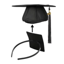Pack Of 8  Graduation Cap HeadbandGrad Cap Band with Hair Band Hat Accessories for Graduation and Hairstyle Event & Party (One Size)