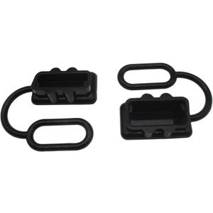 2PCS 50A DC Electrical Connector Dust Cover Silicone Soft Cover Black Dust Water Resistant Cover Cap Protector for Trailer or Caravan Power Connectors