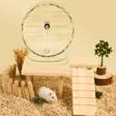 Silent Hamster Wheel 8.3 Inch Syrian Hamster Running Wheel, Anti-Skid & Height Adjustable, Easy to Clean (8.3inch)