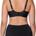 Women's Plus Size Bra Mary, Bra Women No Underwire Large Bust, Minimizer Full Coverage Wide Padded Straps (Black, 42C)
