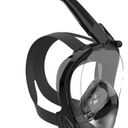 Full Face Snorkel Mask, Diving Mask for Kids and Adults,180 Panoramic View Snorkel Mask with Camera Mount, Safe Breathing, Anti-Leak&Anti-Fog (Medium, BLACK+BLACK)
