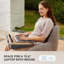 HUANUO Laptop Lap Desk - Portable Lap Desk with Pillow Cushion, Fits up to 17 inch Laptop, with Anti-Slip Strip & Storage Function for Home Office Students Use as Computer Laptop Stand, Book Tablet