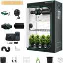 MARS HYDRO 2x4 Grow Tent Kit Complete System with Smart Controller 43,300W TSL2000 LED Programmable&Dimmable Grow Light,48"x24"x71" 1680D High Reflective Mylar,4inch Customized Ventilation System
