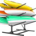 Ultrawall Kayak Storage Rack, Freestanding Kayak Racks For Garage, Adjustable Kayak Stand, Heavy Duty Paddle Board Rack For Kayak, Canoe, Surfboard, 660lbs Capacity, 3 Levels for 6 Kayaks