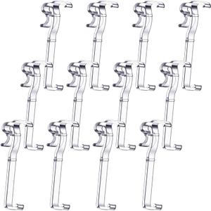 2.5 Inch Valance Clips Window Blind Clips Hidden Channel Clear Plastic Valance Retainer for Horizontal(12 Pieces)