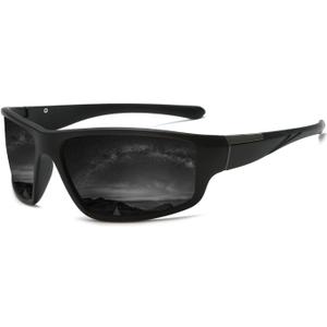 Sports Polarized Sunglasses for Men Women UV Protection Outdoor Cycling Driving Fishing Glasses (Black Frame/Grey Lens)