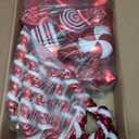 Lanpn 14 Pcs 6.5" Large Candy Cane Christmas Decorations, Giant Peppermint Candies Xmas Tree Ornaments, Red White Lollipop Candy Canes, Sweet Hanging Decor for Candyland Holiday Indoor Outdoor