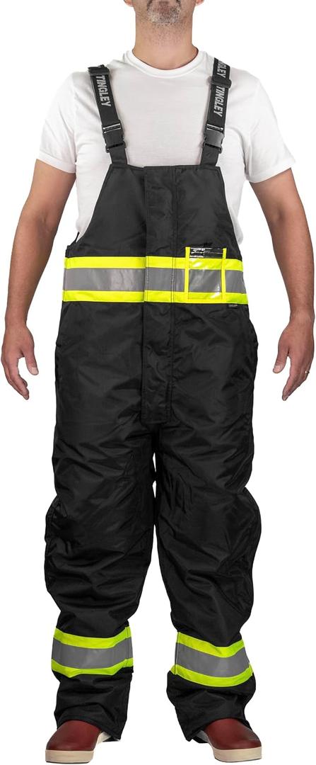 TINGLEY Cold Gear Men's Overalls Outerwear with Adjustable Suspender Straps, Water Repellent, O28223C/Type O or O28243 (5XL)