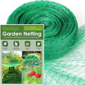 13X40Ft Bird Netting for Garden Protect Vegetable Plants and Fruit Trees, Plastic Trellis Netting for Birds, Deer, Squirrels and Other Animals