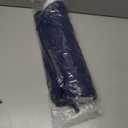 2 Pack Navy Blue Chair Cushions with Ties Removable Covers, D-Shape Dining Kitchen Chair Seat Pads Non Slip 17"x16"
