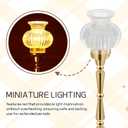 NUOBESTY Mini Dollhouse Lamp, 1:12 Scale Dollhouse Lights Led Miniature Doll House Light Battery Operated for DIY Doll House Furniture Accessories, Desktop Lighting