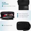 befen Wristlet Wallets for Women, Quilted Phone Organizer Purse, Nylon Credit Card Holder with RFID Blocking Built in Wallet (Black)