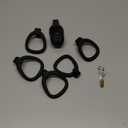 Tiny Fitness Protective Cage Equipment - Flip-top Design and 3 Sizes of carabiners (41/46/51mm)-UShlZ32 (Black, Short)
