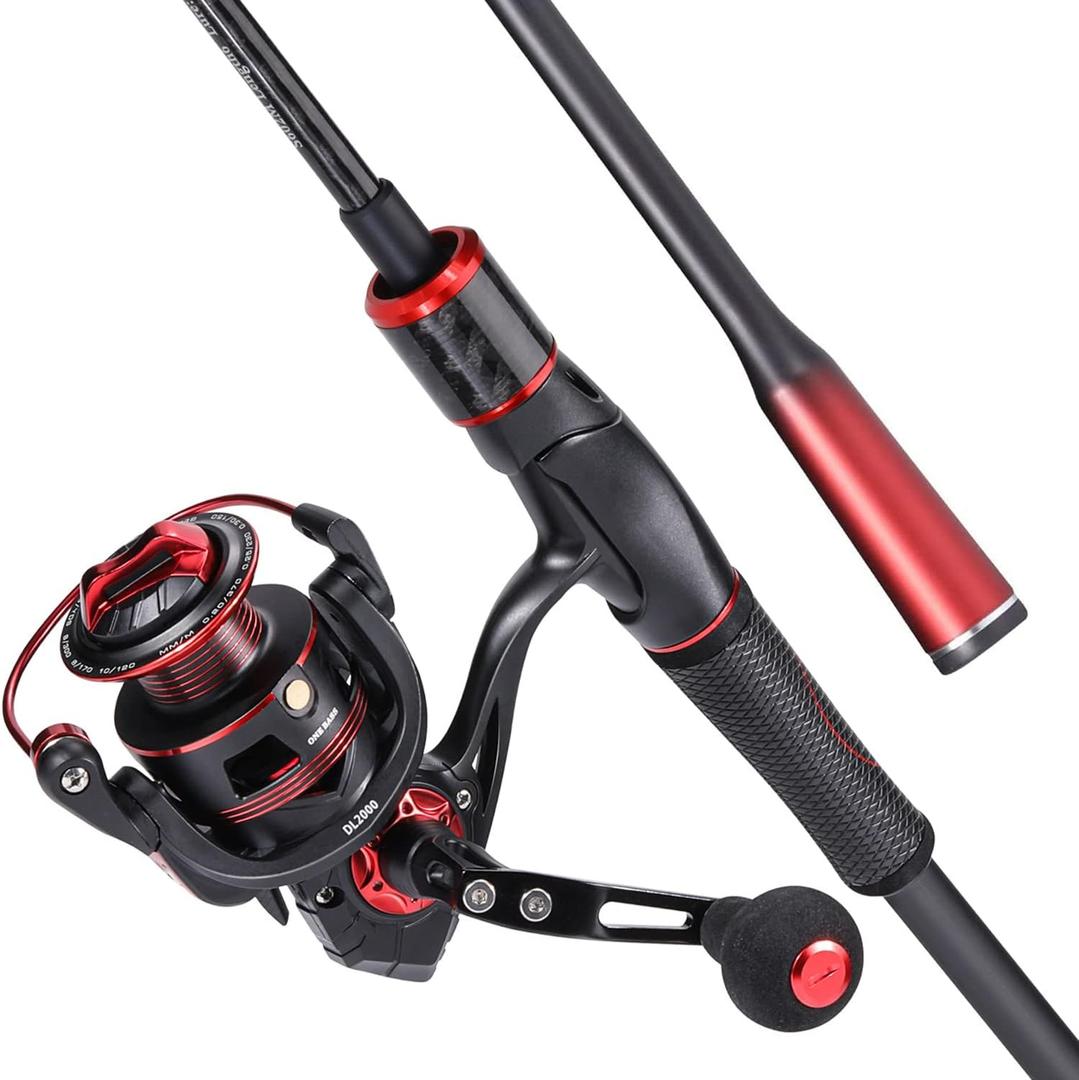 Sougayilang Baitcasting Fishing Rod and Reel Combo, Medium 6'/7' Low Profile with SuperPolymer Handle