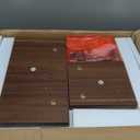 Small Bed Side Table for Small Spaces, Mid Century Modern Nightstand End Table with Open Storage, Side Table for Bedroom Living Room, Walnut Brown MLBZ20R-2
