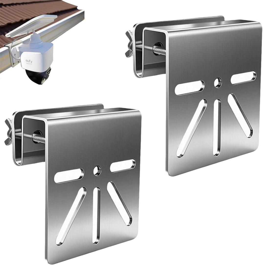 Gutter Mount for Eufy Eolocam S340/E30, Stainless Steel Security Camera Bracket (Silvery 2)