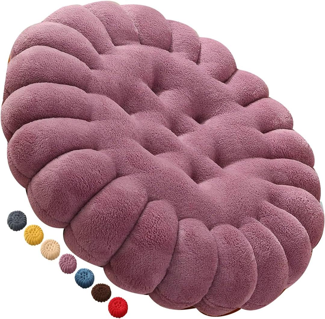 Set of 1/2/4 Chair Cushion 40cm Kitchen Chair Pads Round Dining Seat Cushion Comfortable Soft Office Seat Pads Washable for Indoor Outdoor Garden Home(#7,40cm(15.7in) 1pc)