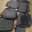 Seat Covers Fit for Toyota Sequoia 8 Seats:2023-2025 Full Set Waterproof Faux Leather Automotive Seat Covers Car Seat Cushion Protector Airbag Compatible (Black)