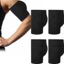 4 Pcs Waterproof PICC Line Shower Cover Line Sleeve Cover for Upper Arm in Neoprene, Usable for Sea or Pool Bathing, Shower Sleeve for Glucose Sensors, Black(M)